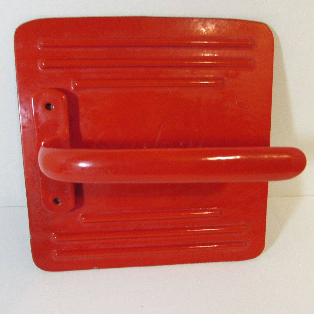 Crofton Red Enamel Cast Iron Grill Press